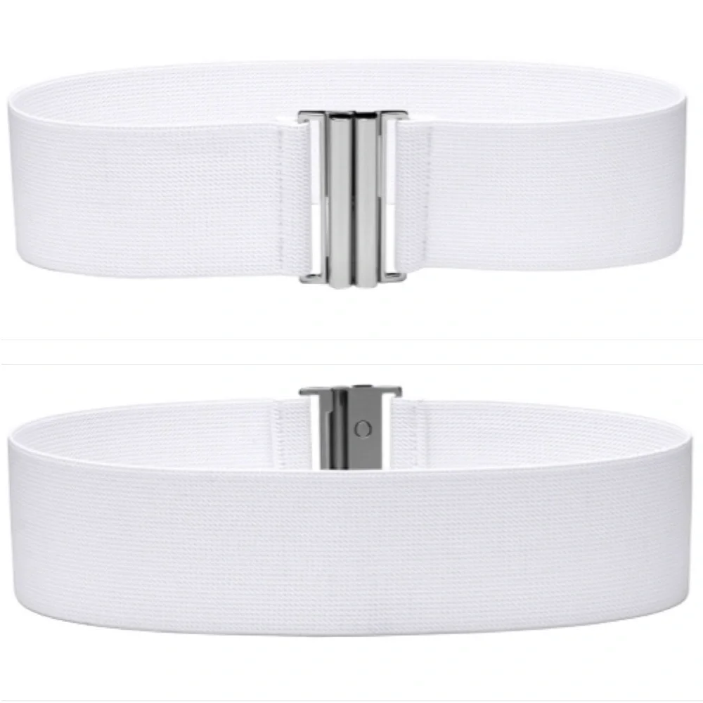 White Elastic Stretch Belt!